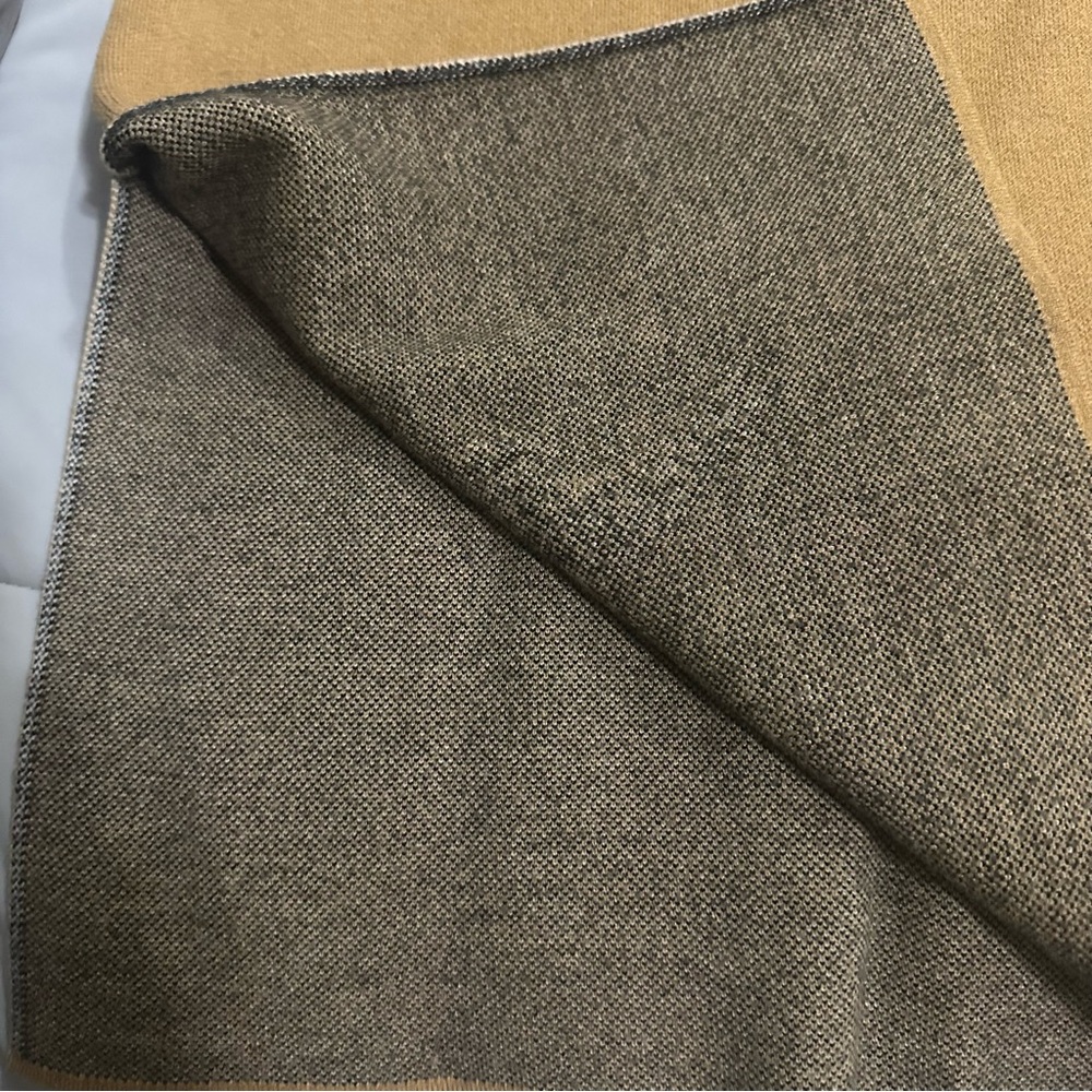ENTRO Camel Brown/Tan Cheetah Print Mock Neck Relaxed Knit Sweater/Size: XL - Picture 10 of 10